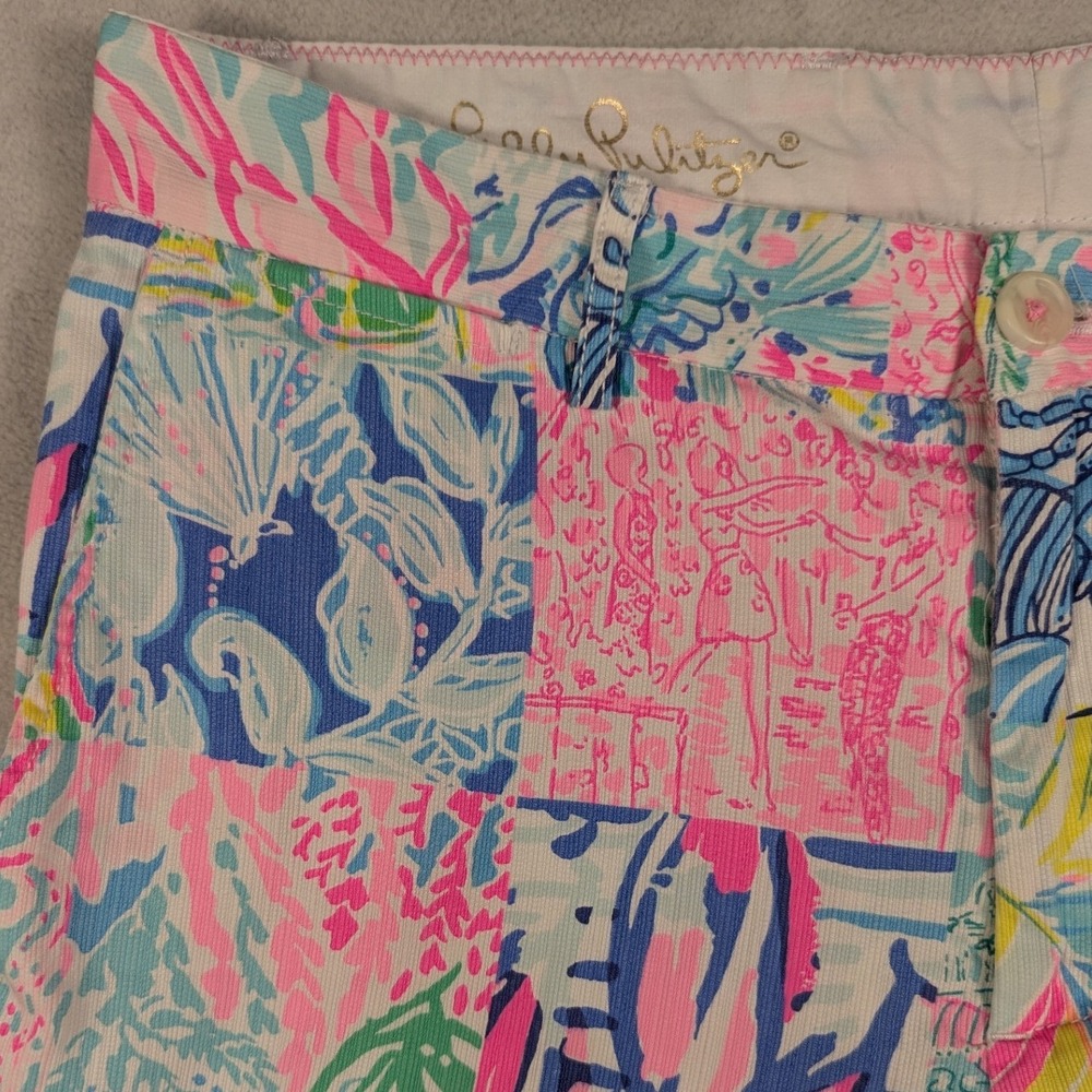 Lilly Pulitzer Mens Beaumont Short 32 Patchwork Cotton Corduroy Multi Color